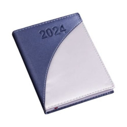 Agenda Metalizada Azul com Prata 2024