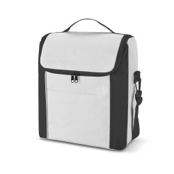 Bolsa termica 600D com alca ajustavel em webbing e bolso frontal capacidade ate 12 litros Food grade