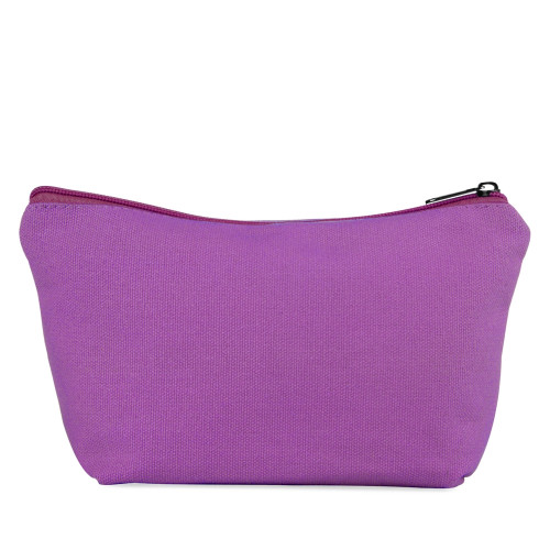 Necessaire de lona colorida com zíper, forro de poliéster Necessaire de lona colorida com zíper, forro de poliéster